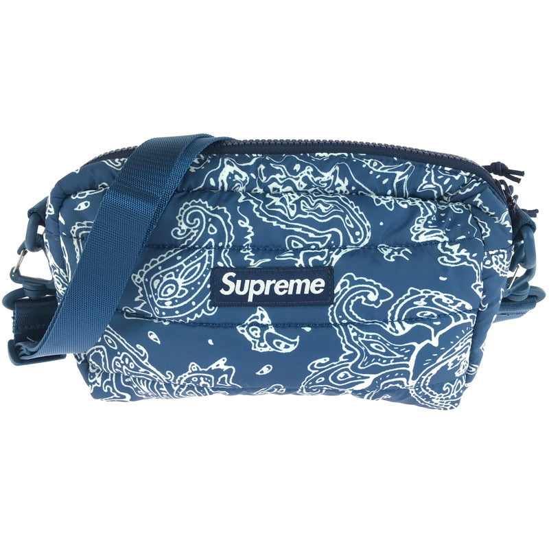 【中古品】【メンズ】 Supreme シュプリーム 22AW PUFFER SIDE BAG パファー サイド バッグ ショルダーバッグ カバン 188-260108-na-06-tag カラー：BLUE PAISLEY 万代Net店