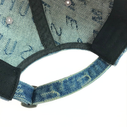【中古品】【メンズ】 Supreme シュプリーム 21SS WARP JACQUARD LOGOS DENIM 6-PANEL ワープ ジャカード ロゴ デニム 6パネル キャップ 帽子 185-260108-na-08-tag カラー：ブルー 万代Net店