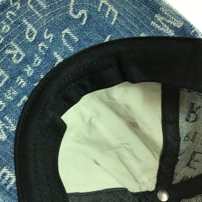 【中古品】【メンズ】 Supreme シュプリーム 21SS WARP JACQUARD LOGOS DENIM 6-PANEL ワープ ジャカード ロゴ デニム 6パネル キャップ 帽子 185-260108-na-08-tag カラー：ブルー 万代Net店