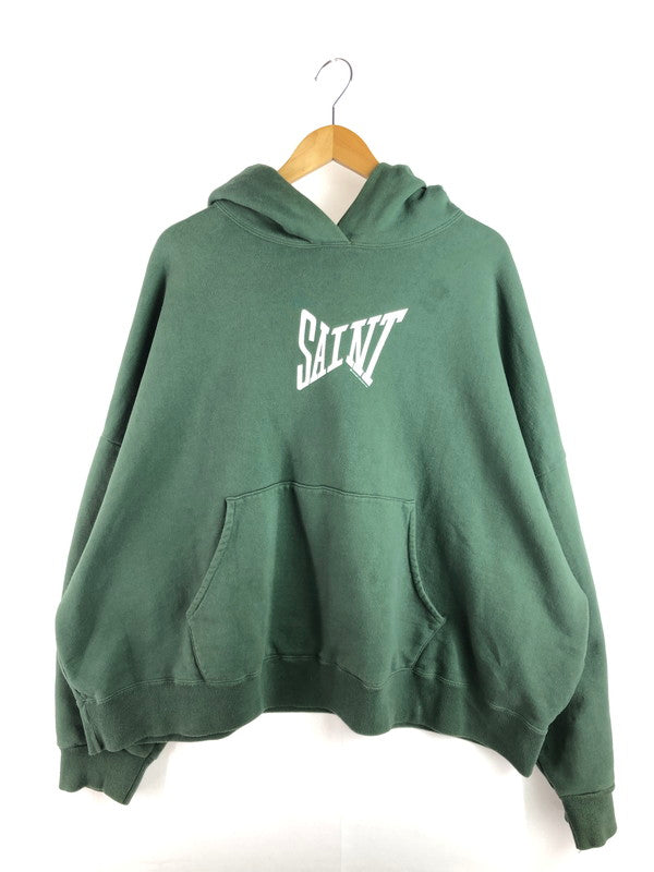 【中古品】【メンズ】 SAINT MICHAEL セントマイケル 24AW HOODIE RIBON SAINT SM-YS1-0000-040 フーディー プルオーバーパーカー 142-251214-na-04-tag サイズ：L カラー：グリーン 万代Net店