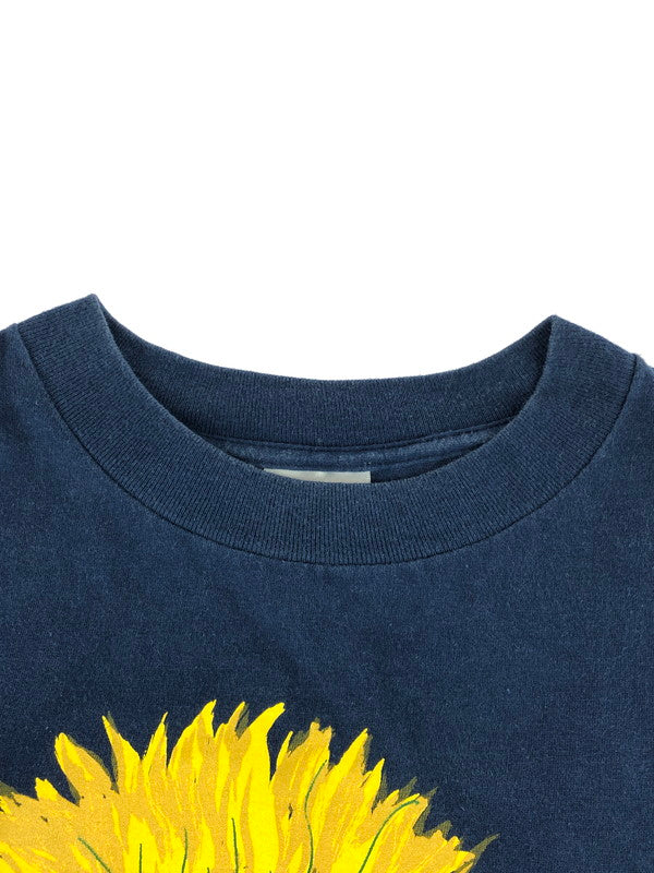 【現状渡し品】【メンズ】 ONEITA オニータ SUNFLOWER ART PRINT TEE ひまわり プリント Tシャツ UAS製 半袖Tシャツ 146-251214-na-01-tag サイズ：XL カラー：ネイビー 万代Net店