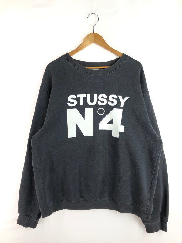 【現状渡し品】【メンズ】 OLD STUSSY オールド ステューシー 00’S LOGO PRINT SWEATSHIRT 00年代 ロゴ プリント スウェット トレーナー 142-251214-na-03-tag サイズ：XL カラー：チャコールグレー系 万代Net店