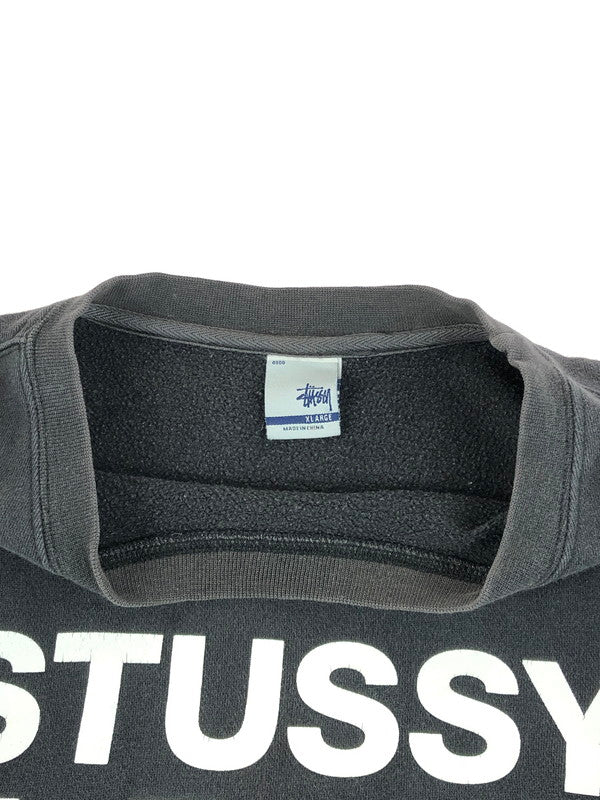 【現状渡し品】【メンズ】 OLD STUSSY オールド ステューシー 00’S LOGO PRINT SWEATSHIRT 00年代 ロゴ プリント スウェット トレーナー 142-251214-na-03-tag サイズ：XL カラー：チャコールグレー系 万代Net店