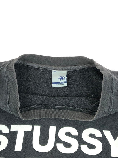 【現状渡し品】【メンズ】 OLD STUSSY オールド ステューシー 00’S LOGO PRINT SWEATSHIRT 00年代 ロゴ プリント スウェット トレーナー 142-251214-na-03-tag サイズ：XL カラー：チャコールグレー系 万代Net店
