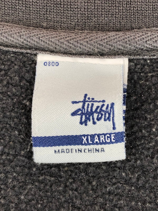 【現状渡し品】【メンズ】 OLD STUSSY オールド ステューシー 00’S LOGO PRINT SWEATSHIRT 00年代 ロゴ プリント スウェット トレーナー 142-251214-na-03-tag サイズ：XL カラー：チャコールグレー系 万代Net店