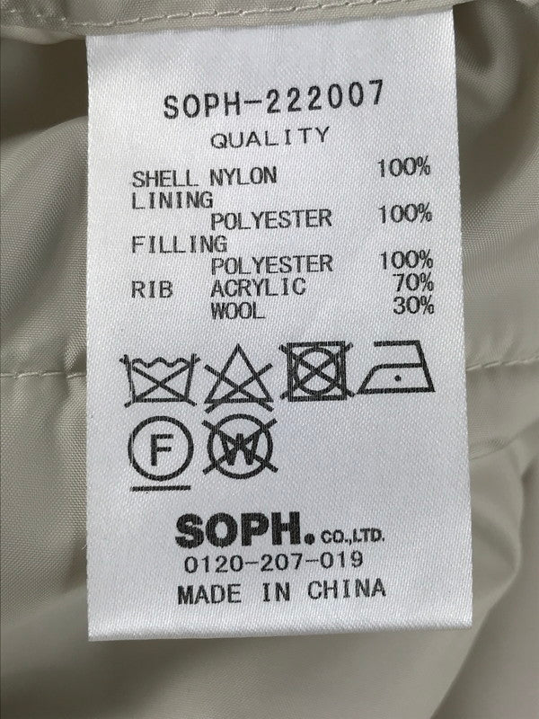 【中古品】【メンズ】 SOPHNET. ソフネット 22AW OVERSIZED STAND COLLAR PADDING JACKET WHITE SOPH-222007 オーバーサイズ スタンドカラー パディングジャケット 142-251215-rt-08-tag サイズ：M カラー：ホワイト系 万代Net店