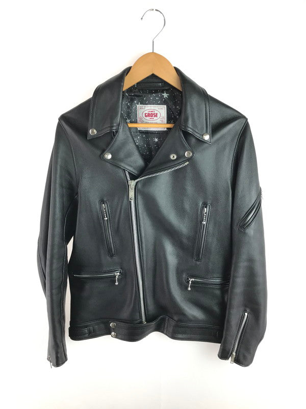 【中古品】【メンズ】 uniform experiment ユニフォームエクスペリメント × JAMES GROSE LAMB LEATHER RIDERS JACKET UE-167000 ラム レザー ライダース ジャケット 142-251215-rt-15-tag サイズ：1 カラー：ブラック 万代Net店