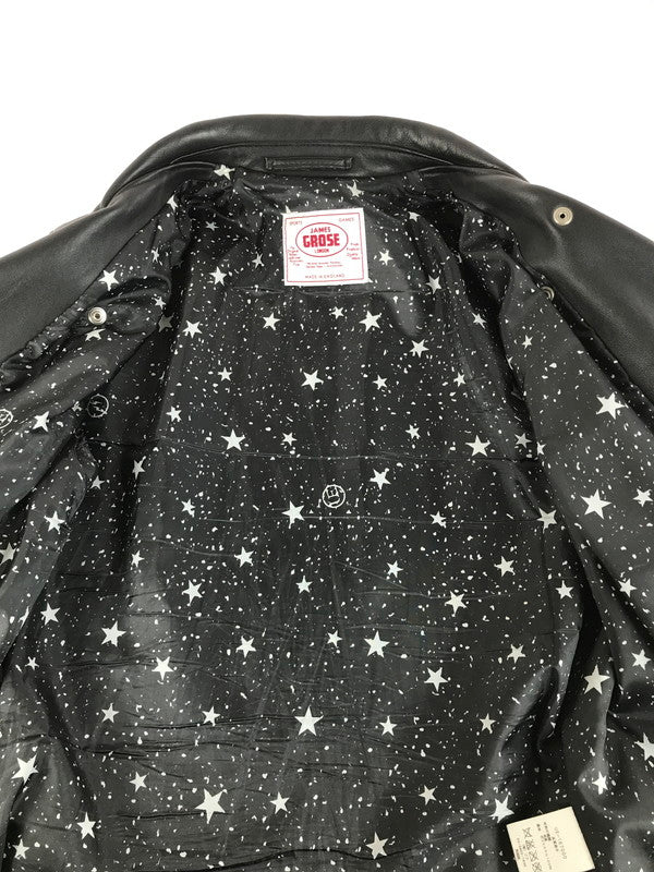 【中古品】【メンズ】 uniform experiment ユニフォームエクスペリメント × JAMES GROSE LAMB LEATHER RIDERS JACKET UE-167000 ラム レザー ライダース ジャケット 142-251215-rt-15-tag サイズ：1 カラー：ブラック 万代Net店