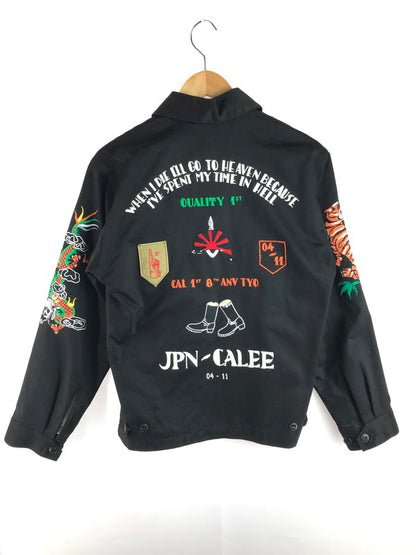【中古品】【メンズ】 TIGER EMBROIDERED VIET NAM JACKET 虎刺繍 ベトジャン 142-251218-rt-03-tag サイズ：L カラー：ブラック 万代Net店