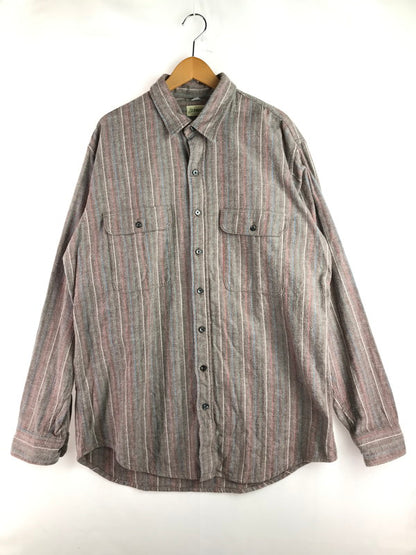 【中古品】【メンズ】 ST JOHN'S BAY セントジョンズベイ HERRINGBONE STRIPE SHIRT へリンボーン ストライプシャツ 長袖シャツ 146-260108-na-29-tag サイズ：表記サイズなし　下記参照 カラー：マルチカラー 万代Net店