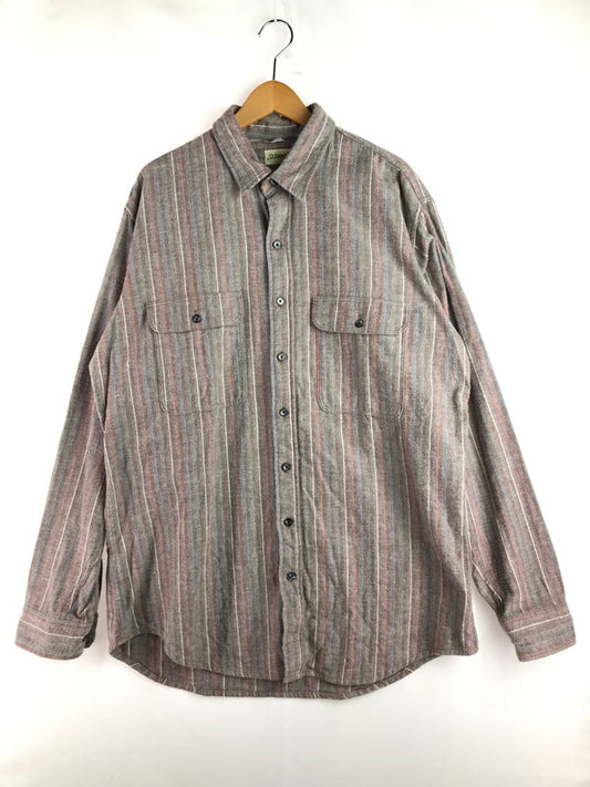 【中古品】【メンズ】 ST JOHN'S BAY セントジョンズベイ HERRINGBONE STRIPE SHIRT へリンボーン ストライプシャツ 長袖シャツ 146-260108-na-29-tag サイズ：表記サイズなし　下記参照 カラー：マルチカラー 万代Net店