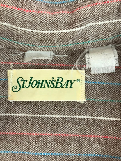 【中古品】【メンズ】 ST JOHN'S BAY セントジョンズベイ HERRINGBONE STRIPE SHIRT へリンボーン ストライプシャツ 長袖シャツ 146-260108-na-29-tag サイズ：表記サイズなし　下記参照 カラー：マルチカラー 万代Net店