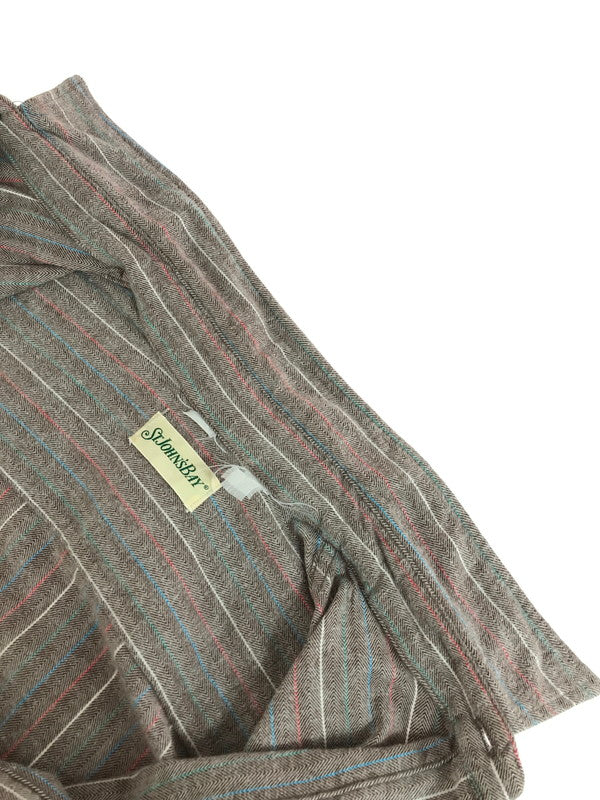 【中古品】【メンズ】 ST JOHN'S BAY セントジョンズベイ HERRINGBONE STRIPE SHIRT へリンボーン ストライプシャツ 長袖シャツ 146-260108-na-29-tag サイズ：表記サイズなし　下記参照 カラー：マルチカラー 万代Net店