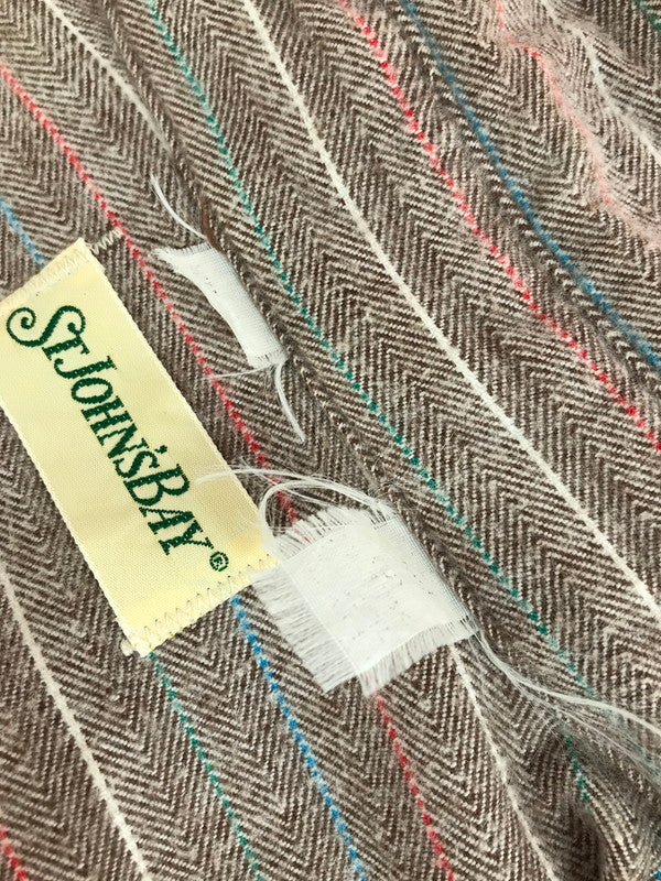 【中古品】【メンズ】 ST JOHN'S BAY セントジョンズベイ HERRINGBONE STRIPE SHIRT へリンボーン ストライプシャツ 長袖シャツ 146-260108-na-29-tag サイズ：表記サイズなし　下記参照 カラー：マルチカラー 万代Net店