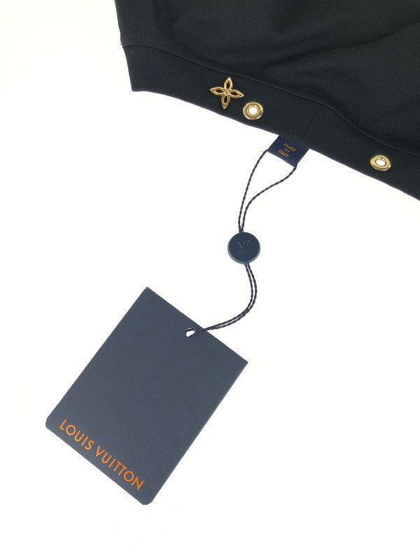 【中古美品】【レディース】 LOUIS VUITTON ルイ・ヴィトン 19AW SIDE STRAP TEE RW191W JG2 FGTS03 サイド ストラップ Tシャツ 半袖Tシャツ 179-251220-na-08-tag サイズ：XXL カラー：ブラック 万代Net店