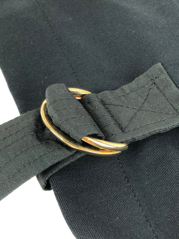 【中古美品】【レディース】 LOUIS VUITTON ルイ・ヴィトン 19AW SIDE STRAP TEE RW191W JG2 FGTS03 サイド ストラップ Tシャツ 半袖Tシャツ 179-251220-na-08-tag サイズ：XXL カラー：ブラック 万代Net店