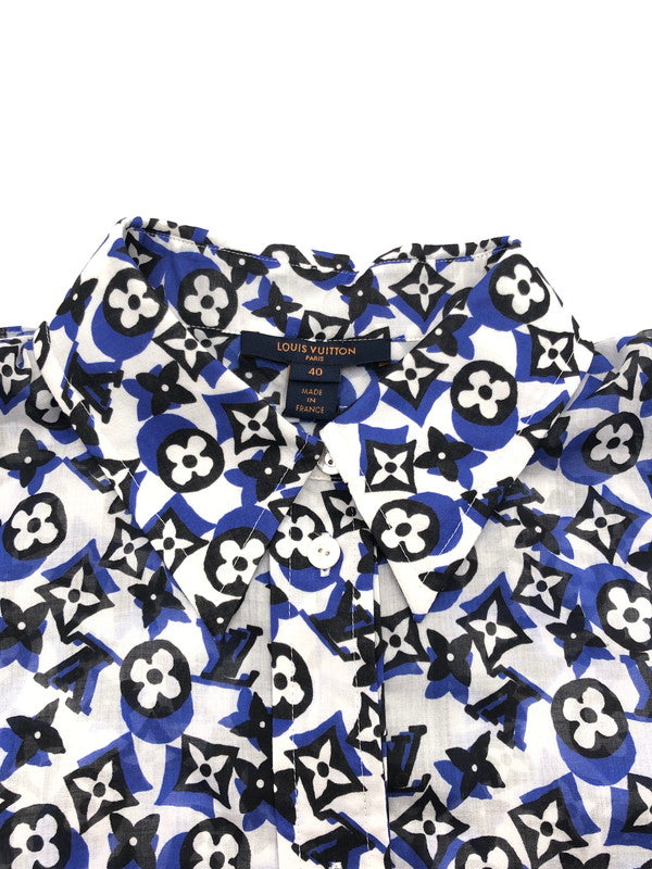 【中古美品】【レディース】 LOUIS VUITTON ルイ・ヴィトン モノグラム ボウタイ シャツ RW191W JNQ FGBL20 ブラウス トップス 179-251220-na-09-tag サイズ：40 カラー：マルチカラー 万代Net店