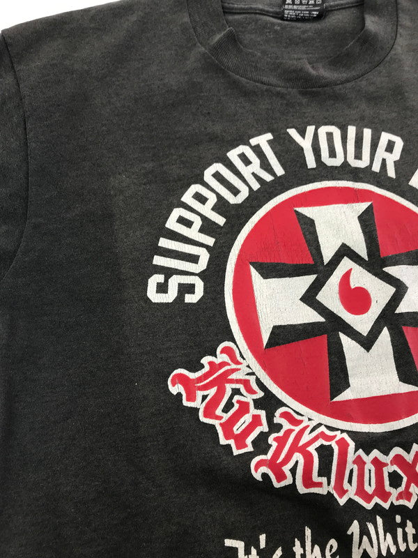 【現状渡し品】【メンズ】 FRUIT OF THE LOOM フルーツ オブ ザ ルーム 90's KU KLUX KLAN T-SHIRT クー クラックス・クラン Tシャツ トップス 146-260122-rt-01-tag サイズ：M カラー：グレー 万代Net店
