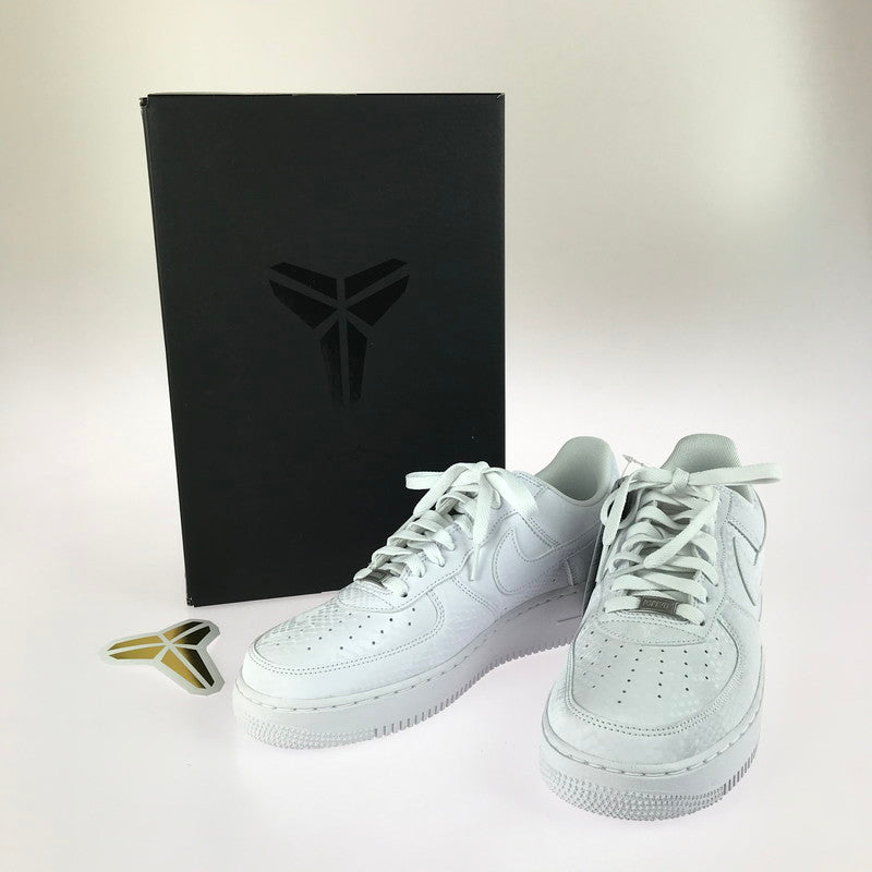 【中古美品】【メンズ】 KOBE BRYANT コービーブライアント × NIKE ナイキ AIR FORCE 1 LOW WHITE IB0018-100 エアフォース 1 ロー スニーカー 靴 160-251217-rt-17-tag サイズ：27cm US9 カラー：ホワイト 万代Net店