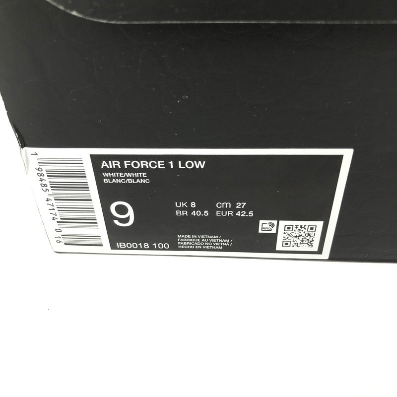 【中古美品】【メンズ】 KOBE BRYANT コービーブライアント × NIKE ナイキ AIR FORCE 1 LOW WHITE IB0018-100 エアフォース 1 ロー スニーカー 靴 160-251217-rt-17-tag サイズ：27cm US9 カラー：ホワイト 万代Net店