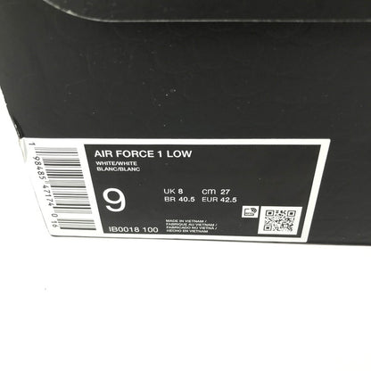【中古美品】【メンズ】 KOBE BRYANT コービーブライアント × NIKE ナイキ AIR FORCE 1 LOW WHITE IB0018-100 エアフォース 1 ロー スニーカー 靴 160-251217-rt-17-tag サイズ：27cm US9 カラー：ホワイト 万代Net店