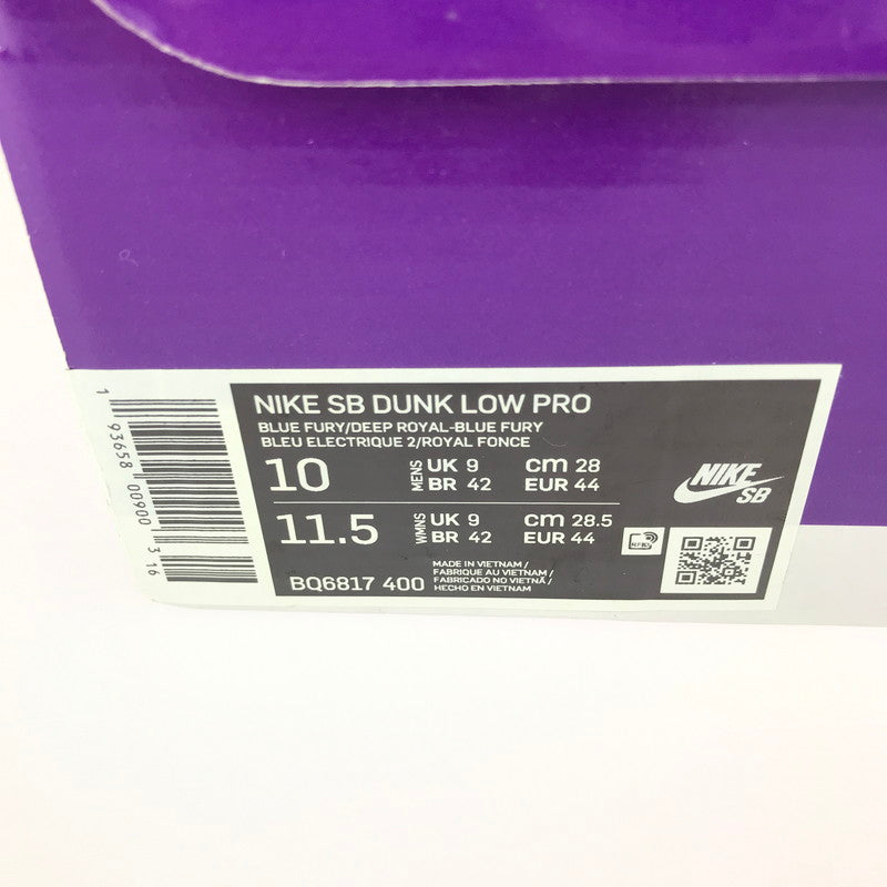 【中古美品】【メンズ】 DUNK LOW PRO BLUE FURY BQ6817-400 SB ダンク ロー プロ スニーカー 靴 160-251217-rt-16-tag サイズ：28cm US10 カラー：BLUE FURY 万代Net店