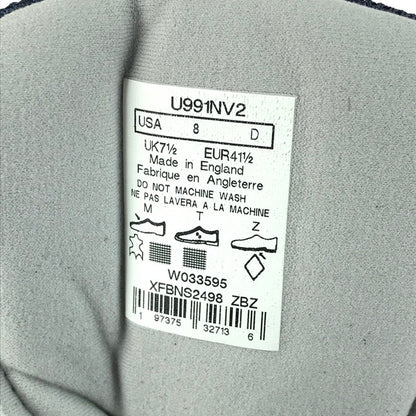 【中古美品】【メンズ】 NEW BALANCE ニューバランス NAVY U991NV2 991V2 ネイビー スニーカー 靴 162-251217-rt-19-tag サイズ：26cm US8D カラー：ネイビー 万代Net店