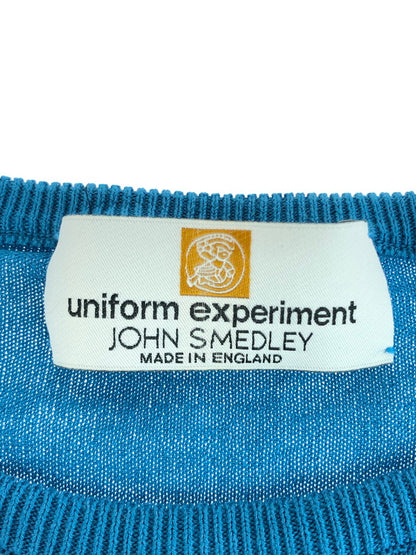 【中古品】【メンズ】 × JOHN SMEDLEY ジョンスメドレー CREWNECK KNIT UE-140142 クルーネック ニット 142-260108-na-14-tag サイズ：3 カラー：ブルー 万代Net店
