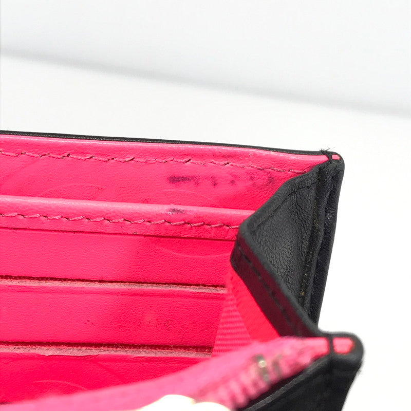 【中古品】【レディース】 CHANEL シャネル カンボンライン A50077 二つ折り ロングウォレット 長財布 181-260108-yy-01-tag カラー：ブラック/ピンク 万代Net店
