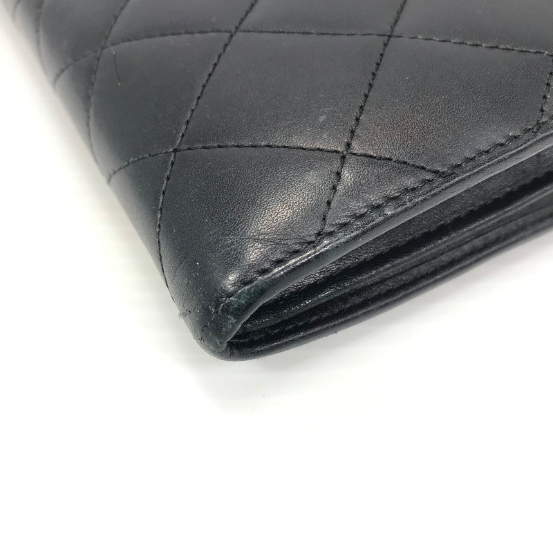 【中古品】【レディース】 CHANEL シャネル カンボンライン A50077 二つ折り ロングウォレット 長財布 181-260108-yy-01-tag カラー：ブラック/ピンク 万代Net店