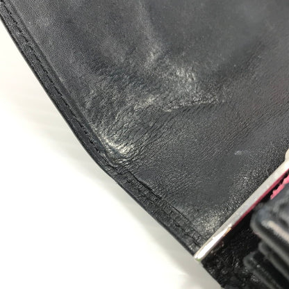 【中古品】【レディース】 CHANEL シャネル カンボンライン A50077 二つ折り ロングウォレット 長財布 181-260108-yy-01-tag カラー：ブラック/ピンク 万代Net店