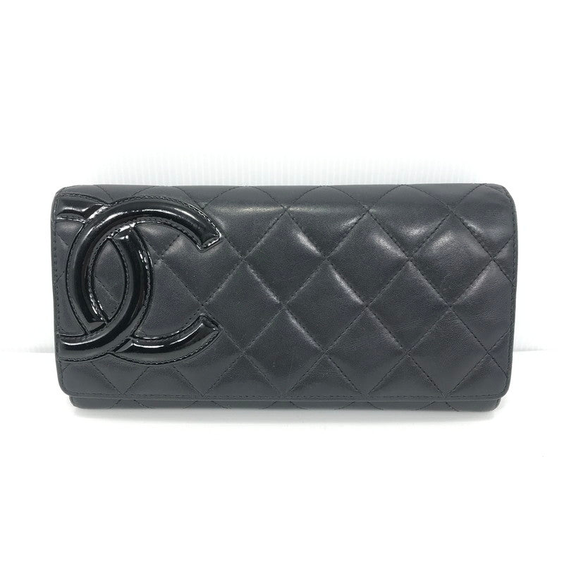 【中古品】【レディース】 CHANEL シャネル カンボンライン A50077 二つ折り ロングウォレット 長財布 181-260108-yy-01-tag カラー：ブラック/ピンク 万代Net店