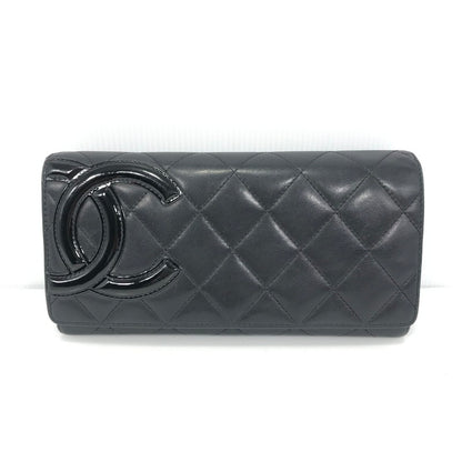 【中古品】【レディース】 CHANEL シャネル カンボンライン A50077 二つ折り ロングウォレット 長財布 181-260108-yy-01-tag カラー：ブラック/ピンク 万代Net店