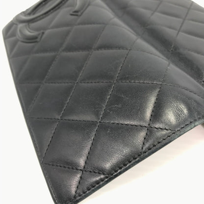 【中古品】【レディース】 CHANEL シャネル カンボンライン A50077 二つ折り ロングウォレット 長財布 181-260108-yy-01-tag カラー：ブラック/ピンク 万代Net店
