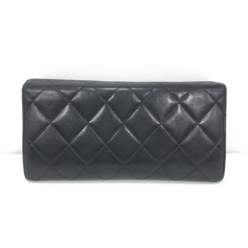 【中古品】【レディース】 CHANEL シャネル カンボンライン A50077 二つ折り ロングウォレット 長財布 181-260108-yy-01-tag カラー：ブラック/ピンク 万代Net店