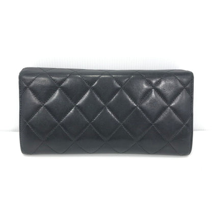 【中古品】【レディース】 CHANEL シャネル カンボンライン A50077 二つ折り ロングウォレット 長財布 181-260108-yy-01-tag カラー：ブラック/ピンク 万代Net店