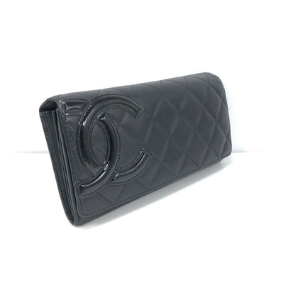 【中古品】【レディース】 CHANEL シャネル カンボンライン A50077 二つ折り ロングウォレット 長財布 181-260108-yy-01-tag カラー：ブラック/ピンク 万代Net店