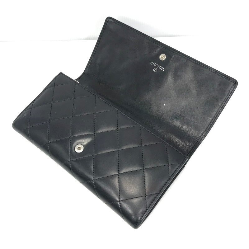 【中古品】【レディース】 CHANEL シャネル カンボンライン A50077 二つ折り ロングウォレット 長財布 181-260108-yy-01-tag カラー：ブラック/ピンク 万代Net店