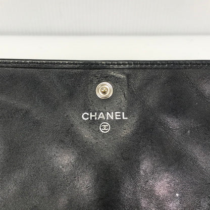 【中古品】【レディース】 CHANEL シャネル カンボンライン A50077 二つ折り ロングウォレット 長財布 181-260108-yy-01-tag カラー：ブラック/ピンク 万代Net店
