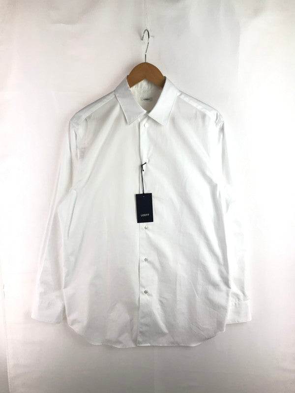 【中古美品】【メンズ】 LOEFF ロエフ COTTON BROAD REGULAR SHIRT 8881-250-0050 コットン ブロード レギュラー シャツ トップス 140-251221-rt-15-tag サイズ：2 カラー：ホワイト 万代Net店