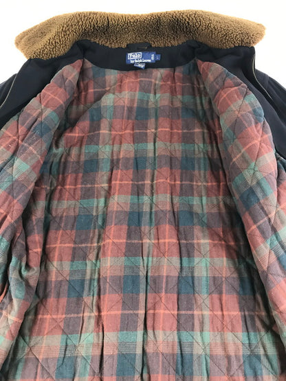 【中古品】【メンズ】 90’s WOOL GABARDINE BOA JACKET ウール ギャバジン ボア ジャケット アウター 146-251221-rt-19-tag サイズ：L カラー：ネイビー 万代Net店