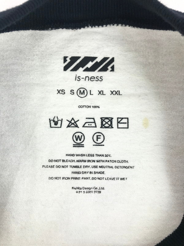 【中古品】【メンズ】 is-ness イズネス BALLOON RAGLAN LONG SLEEVE T SHIRT 25AW_04_1006AWCST01 バルーン ラグラン ロングスリーブ シャツ トップス 140-251221-rt-01-tag サイズ：M カラー：ホワイト/ネイビー 万代Net店