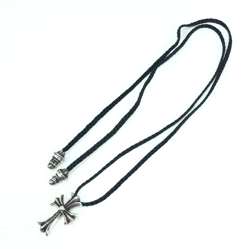 【中古品】【メンズ】 CHROME HEARTS クロムハーツ CH CRS SML BC Wボロチップ ネックレス アクセサリー 190-251220-na-11-tag カラー：シルバー/ブラック 万代Net店