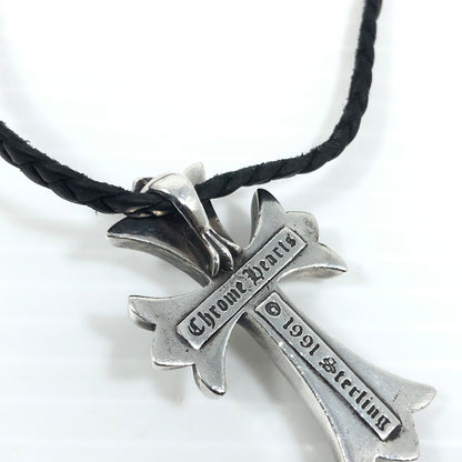 【中古品】【メンズ】 CHROME HEARTS クロムハーツ CH CRS SML BC Wボロチップ ネックレス アクセサリー 190-251220-na-11-tag カラー：シルバー/ブラック 万代Net店