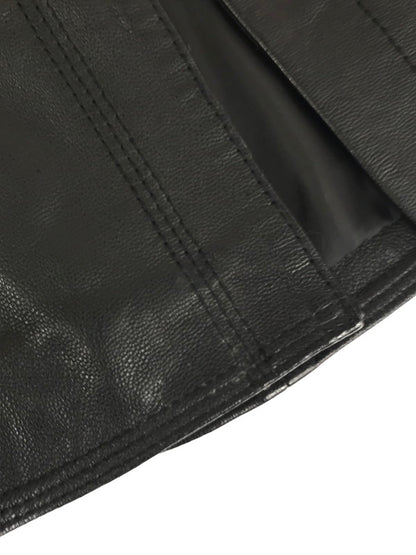 【中古品】【メンズ】 WESTERN LEATHER SHIRT 97189-18VM ウエスタン レザー シャツ トップス 145-251223-rt-07-tag サイズ：XS カラー：ブラック 万代Net店
