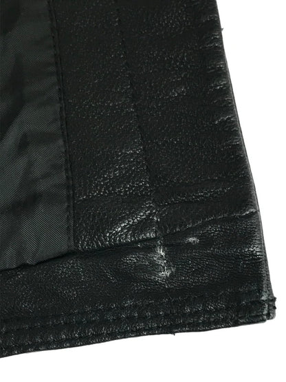 【中古品】【メンズ】 WESTERN LEATHER SHIRT 97189-18VM ウエスタン レザー シャツ トップス 145-251223-rt-07-tag サイズ：XS カラー：ブラック 万代Net店