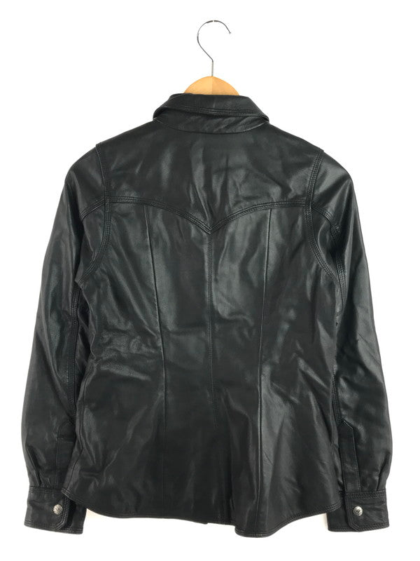 【中古品】【メンズ】 WESTERN LEATHER SHIRT 97189-18VM ウエスタン レザー シャツ トップス 145-251223-rt-07-tag サイズ：XS カラー：ブラック 万代Net店