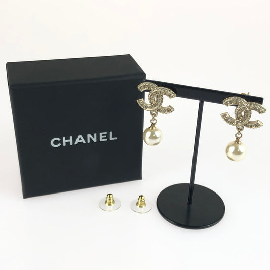【中古品】【レディース】 CHANEL シャネル COCO MARK PIERCE ココマーク ピアス アクセサリー 182-251223-na-04-tag カラー：ゴールド系 万代Net店