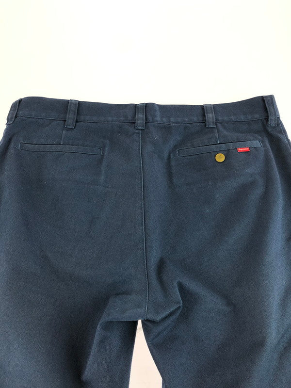 【中古品】【メンズ】 Supreme シュプリーム WORK PANTS ワークパンツ 149-251229-rt-08-tag サイズ：36 カラー：ネイビー 万代Net店