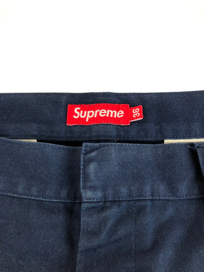 【中古品】【メンズ】 Supreme シュプリーム WORK PANTS ワークパンツ 149-251229-rt-08-tag サイズ：36 カラー：ネイビー 万代Net店